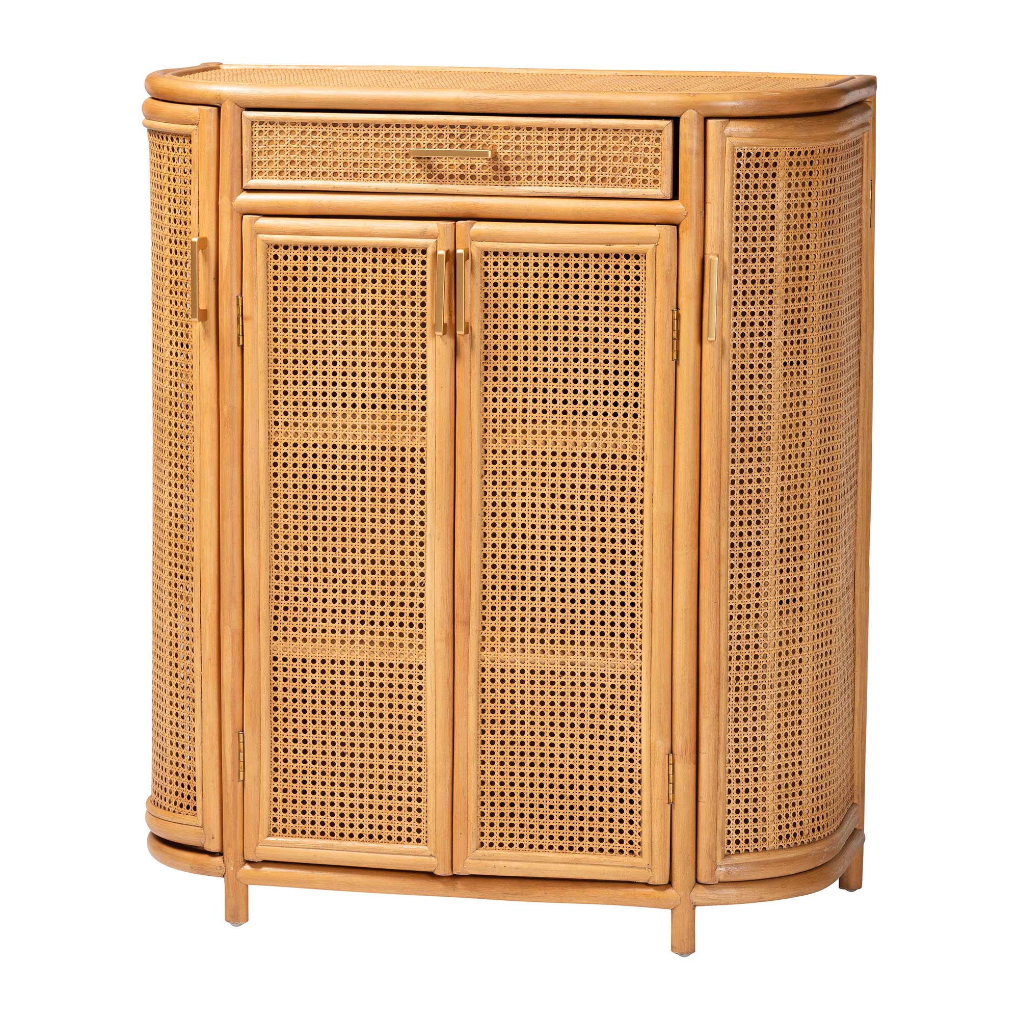 bali & pari McKenna Natural Rattan Storage Cabinet - Handwoven Wicker Accent Cabinet, Boho Coastal Style for Living Room or Entryway, 1-Drawer Affordable modern furniture in Chicago, classic living room furniture, modern storage cabinet, cheap storage cabinet